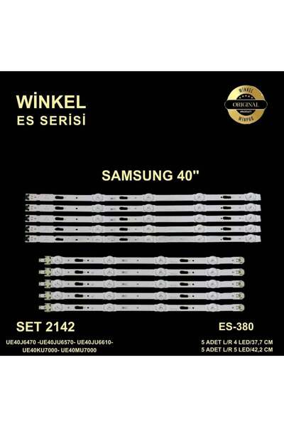 UE40J6470 UE40J6610 40JU6070 40KU7000 Uyumlu TV LED Bar Takımı 10'lu