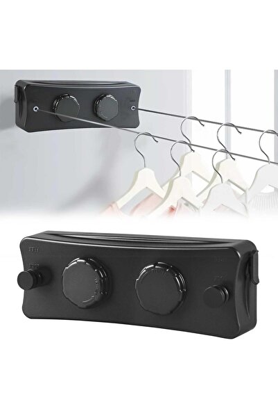 Generic Brand Frânghie de rufe retractabilă de exterior, 2 x 5,1 m, din oțel ...