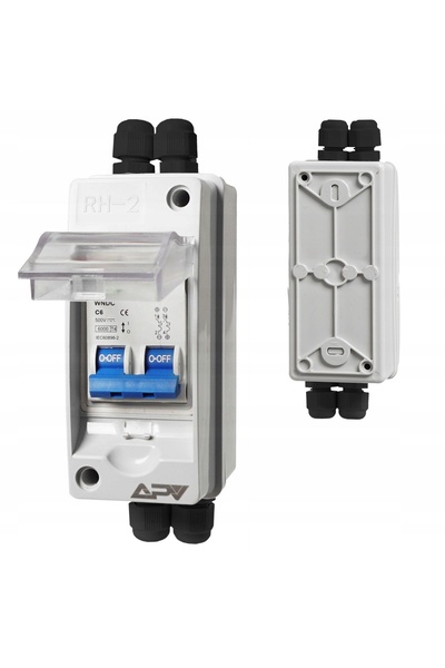 ADELID Disjunctor DC etanșat, impermeabil IP65, 500V CC, 2P, 6A