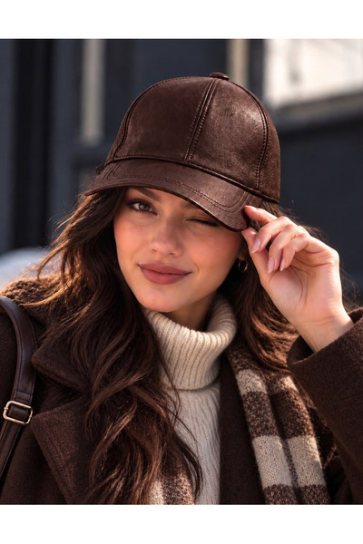 lovver Winter Women's Creation Special Production 100% Lambskin Hat Cap