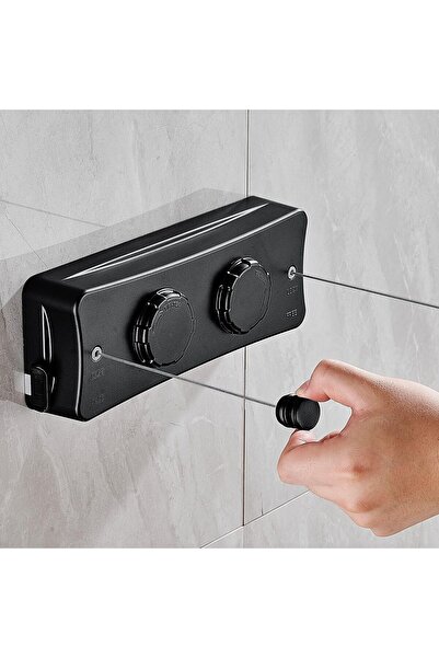Generic Brand Uscător de rufe retractabil 2 x 5.1M din oțel inoxidabil, monta...
