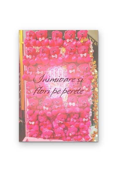 OEM Poster Carton 250g A4 Inimioare și flori pe perete, Decor perete