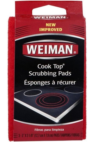 Weiman وسادات تنظيف سطح الطهي بدون رائحة، 3 قطع من الإسفنج