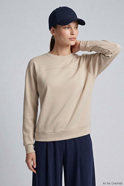Rays Bisiklet Yaka Tunik 8203A Bej