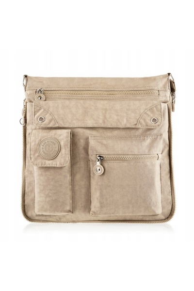 Bag Street geantă de umăr din nailon bej
