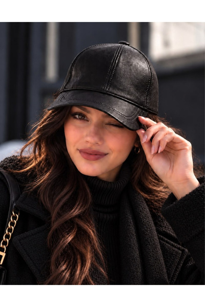 lovver Winter Women's Creation Special Production 100% Lambskin Hat Cap