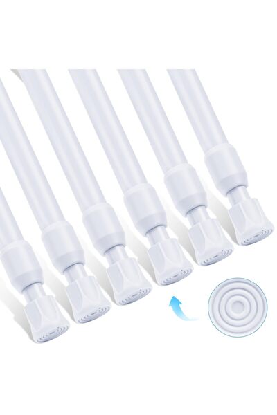 Generic Brand Bară de perdea extensibilă, 6 piese, flexibilă și reglabilă, se...