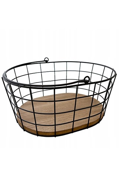 Skandi Coș organizator mare, metalic, negru, tip container, pentru baie și li...
