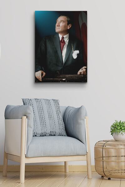 Şehber Atatürk Kanvas Tablo Dekoratif Atatürk Portre Tablo 126