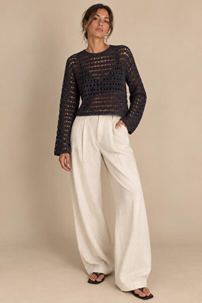 ALEXANDERGARDI Openwork Crop Blouse