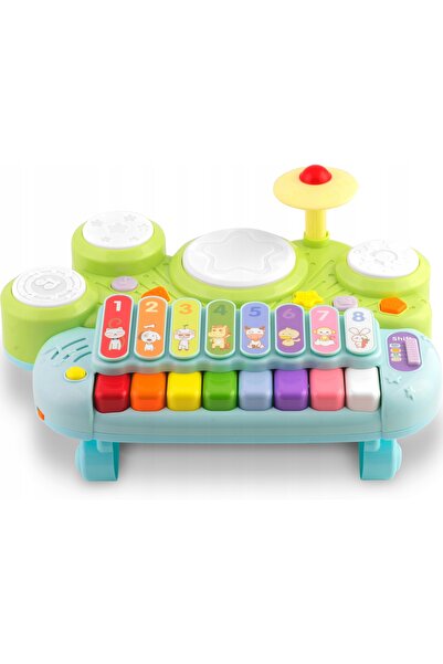 DK Cimbale Percuție Masă muzicală pentru copii Tablă neagră iluminată cu LED