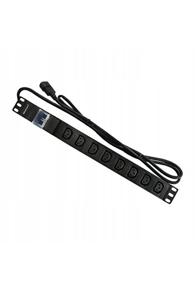 Qoltec PDU anti-supratensiune CB pentru rack 19 " 1U 10A, 8xIEC C1