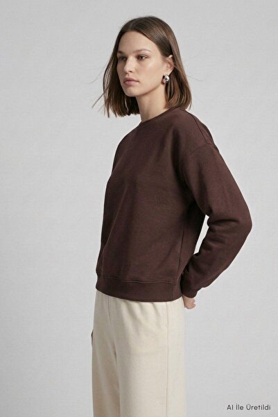 Rays Bisiklet Yakalı Basic Oversize Sweatshirt 954 Kırmızı