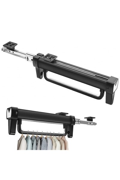 Generic Brand Șină glisantă pentru dulap, extensibilă la 31 cm, retractabilă