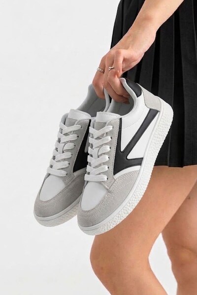 AlbiShoes Unisex Rahat Taban Kadın Erkek Sneaker Bağcıklı Günlük Okul Yürüyüş Sneaker Spor Ayakkabı