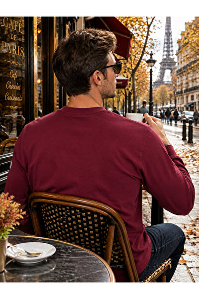 Masimar Men's Spring Round Neck Sweatshirt Long Sleeve Tshirt