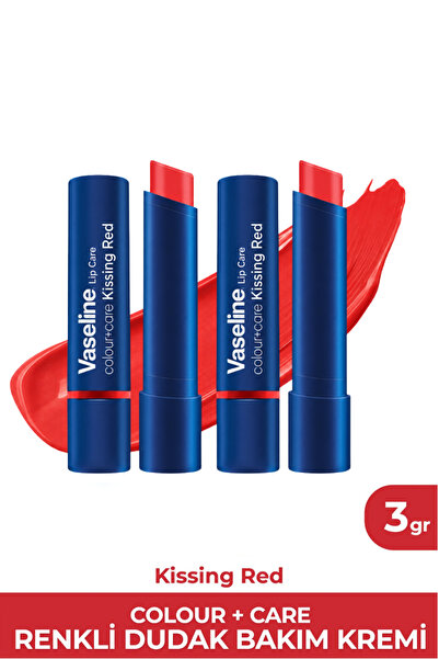 Vaseline Colour Care Renkli Dudak Bakım Kremi Kissing Red x 2 Adet
