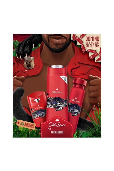 Old Spice 2x NIGHTPANTHER ZESTAW GAME BOX ȘTIFT 50ml + SPRAY 150ml + GEL 400