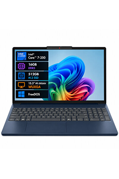 LENOVO IdeaPad Slim 3 15IWC11 83RR00KHTR Intel Core 7-350 16GB 512GB SSD 15.3...