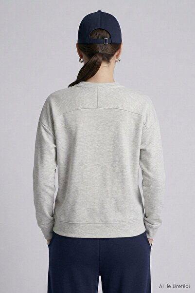 Rays Bisiklet Yaka Tunik 8203A Gri Melanj