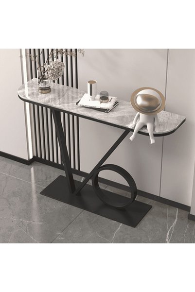 kold concept DRS-02 Modern Dikdörtgen Konsol Masa MDF Metal Ayaklı