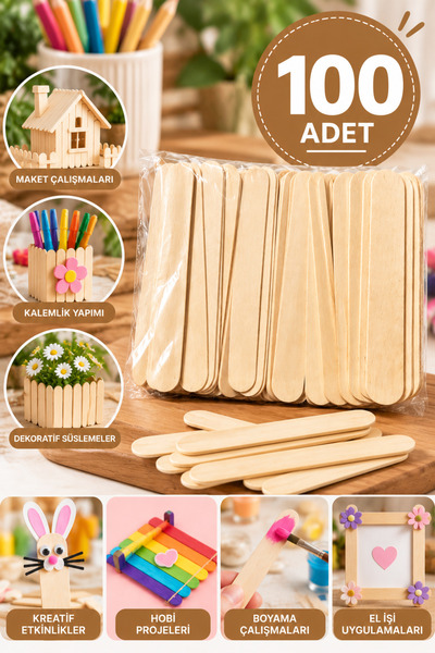 EVENT Ahşap Dil Çubuk Dil Çubuk 100 Adet Dil Çubuk