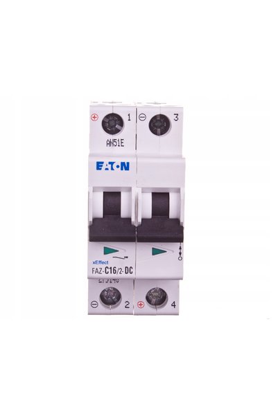 Eaton FAZ-C16/2-DC protector la suprasarcină de curent continuu cu 2 poli