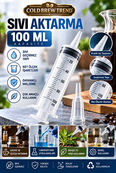 COLD BREW TREND by uğur cadırcı 100 CC (100 ML) PP Plastik Şırınga – Solvent,...