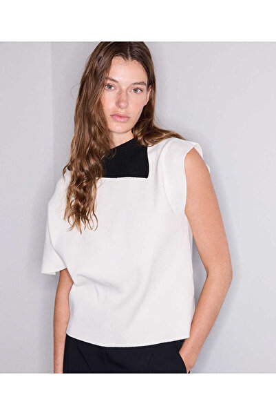 İpekyol Asimetrik colorblock triko