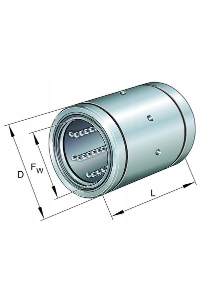 INATUR INA KB16-PP rulment liniar închis 16 mm, manșon de rulare pentru ax cu...