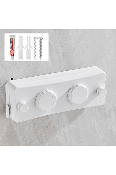 Generic Brand Uscător de rufe retractabil din oțel inoxidabil de 5,1 m cu dou...