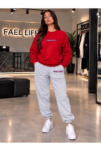 FAEL LİFE Φούτερ και Φόρμα Storm WATCH με στάμπα, Oversize Premium ΣΕΤ