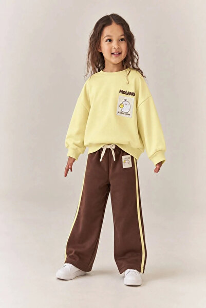 Kidmark Çocuk Modası Girl's Molang Yellow Top and Bottom Set