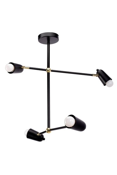 Toolight Λάμπα APP1708-4CP Black + Gold