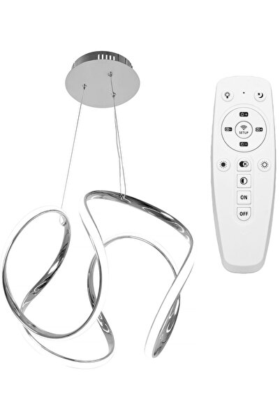 Toolight Μοντέρνο Κρεμαστό Φωτιστικό Οροφής Led + App385-cp Chrome Remote