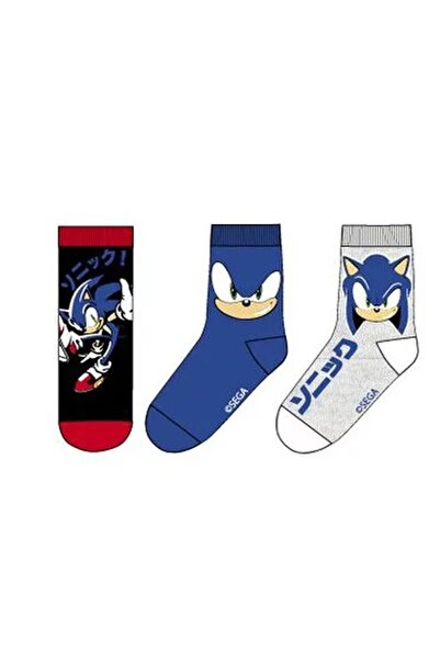 Childrenland Παιδικές Κάλτσες για Αγόρι Πολύχρωμες SONIC 3 Ζεύγη