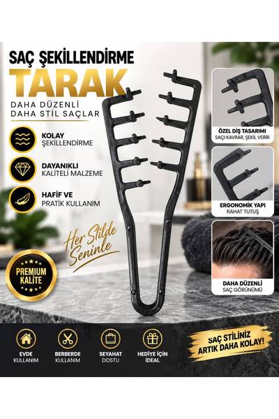 Hacimli Ve Dalgalı Saç Şekillendirici Tarak