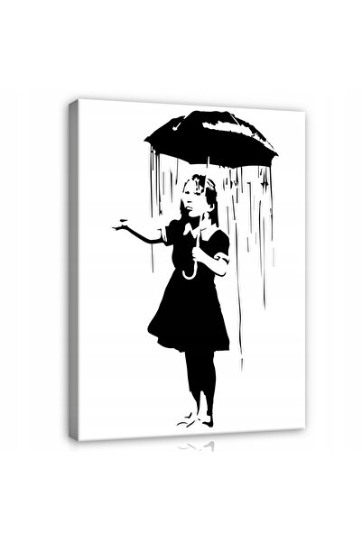 Wallarena Tablou pe pânză Artă Banksy Femeie 3D 100x70