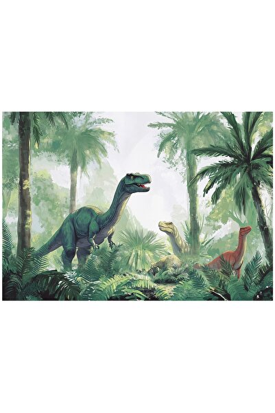 Wallarena FOTOTAPET PENTRU BĂIEȚI DINOZAUROI DIN PĂDUREA JUNGLEI FLIZELINA 35...