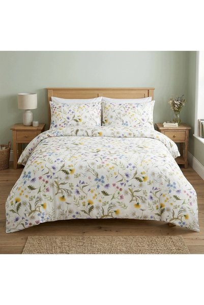J W SAX Lenjerie de pat 135x200 Cu flori Bumbac Premium J&W Spring Meadow