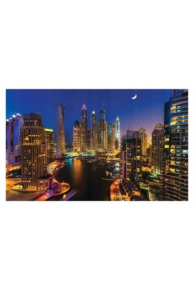 Wallarena Tapet foto ORAȘ NOAPTE DUBAI MODERN 3D 368x254
