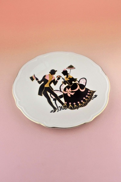 Bursa Porselen Dekor New Dance Gold Gilded Serving/Wall Plate