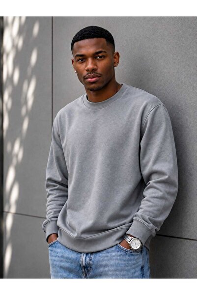 HELLO ROMA 3 Yarn Combed Cotton Sweatshirt Lk1