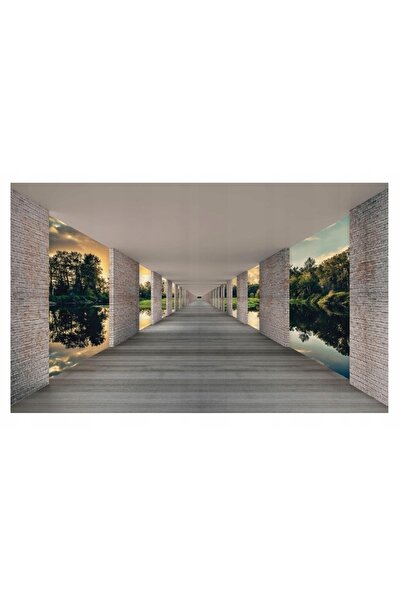 Wallarena Tapet foto 3D TUNEL OPTIC IAZ PĂDURE 254x184