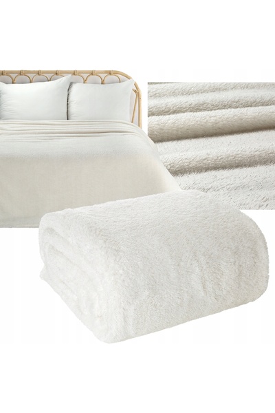 Eurofirany Pătură PREZENT SOFT poliester 150 cm x 200 cm albă