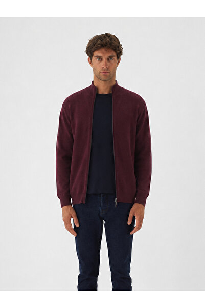 Xint Erkek Bordo Pamuk Dokulu Regular Fit Hırka