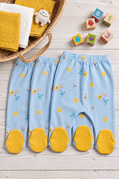 Cantoy Newborn 3-Piece Booties Pants 0-3 Months