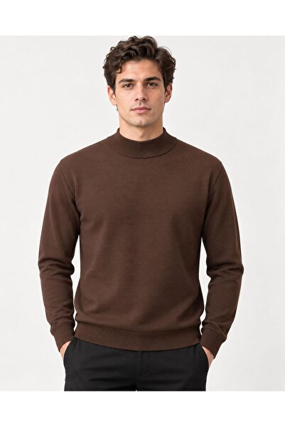 CLASSİCS MEN Slim Fit Polo Half Fisherman Long Sleeve Men's Knitwear 07425