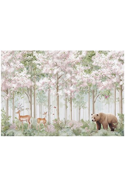 Wallarena FOTOTAPET PENTRU COPII PĂRȚIUL DE PĂDURE DIN PĂDUREA SARNY TAPET PE...