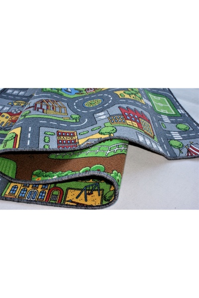 EDO Covor pentru copii Reversibil 130x165 STRĂȚI, ALEI, DRĂGUȚE